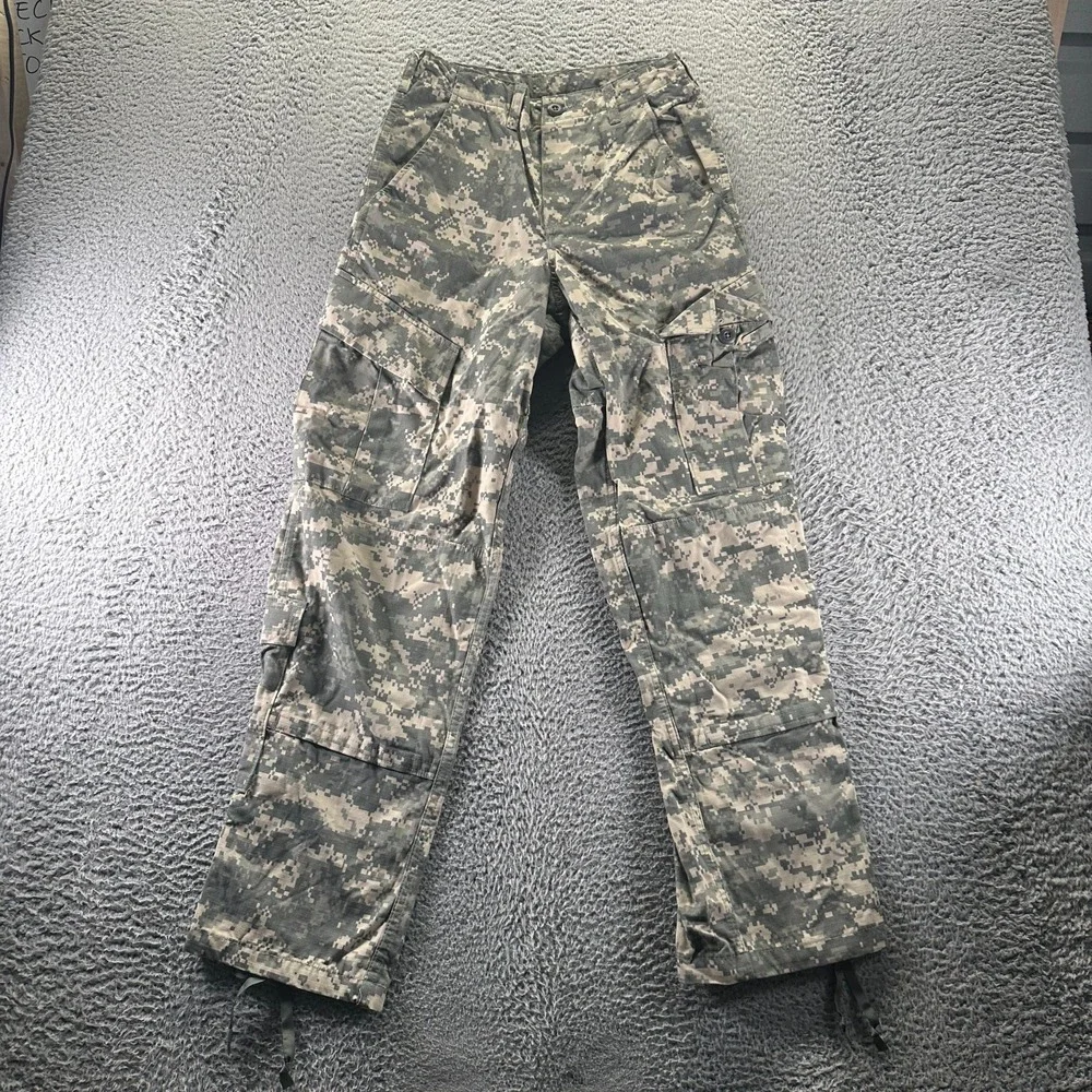 US Military Pant Men's XS Brown Camouflage Cotton Straight Leg Uniform Combat